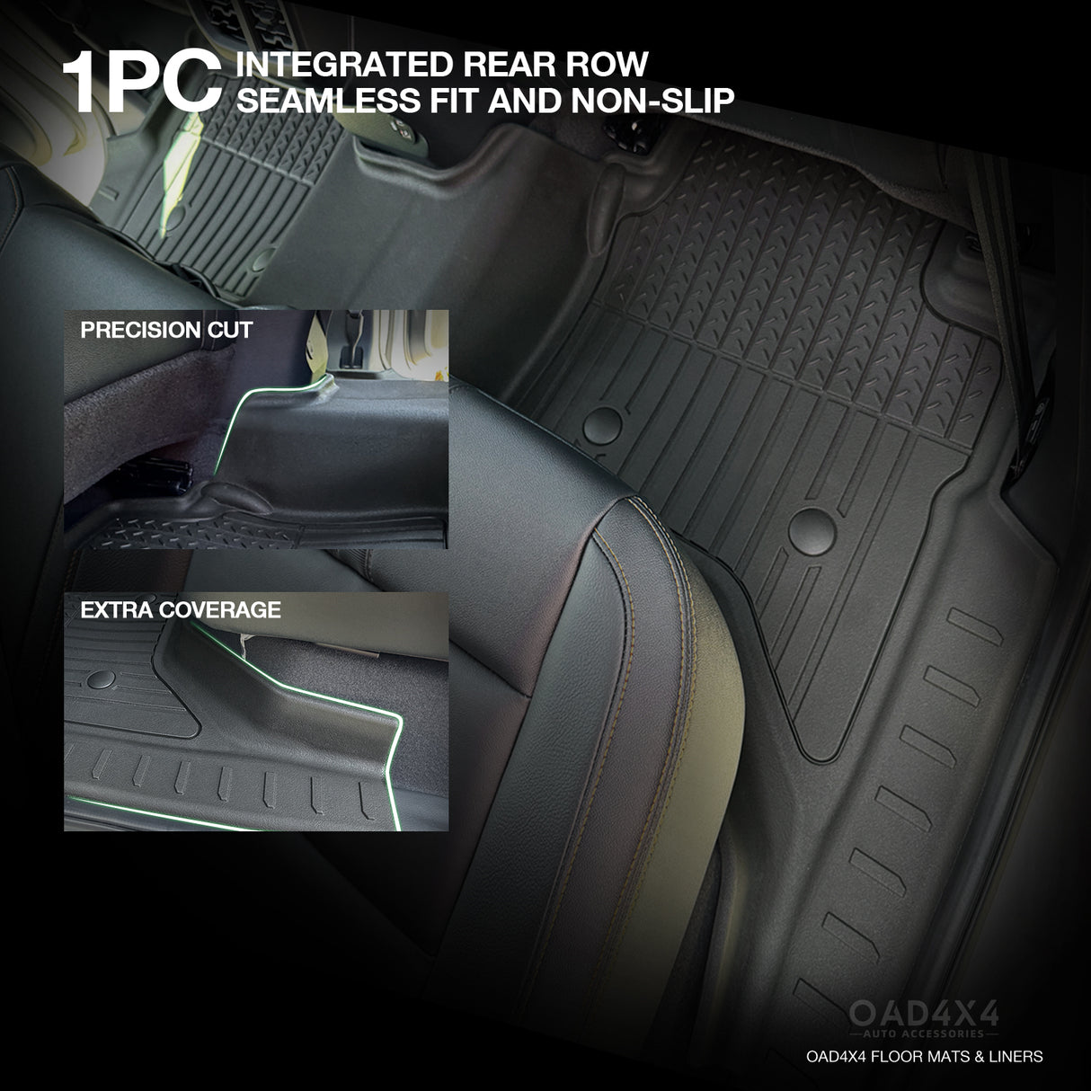 Injection 7D Car Floor Mats for Volkswagen Amarok Dual Cab NF Series 2023-Onwards