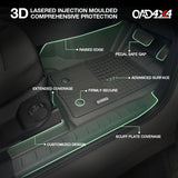 Injection 7D TPE Car Floor Mats for Ford Ranger Single / Extra Cab 2022-Onwards