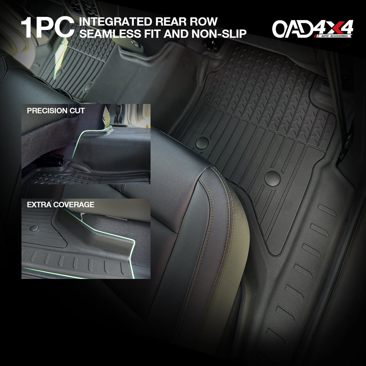 Injection 7D Car Floor Mats for Ford Ranger Dual Cab Next-Gen 2022-Onwards