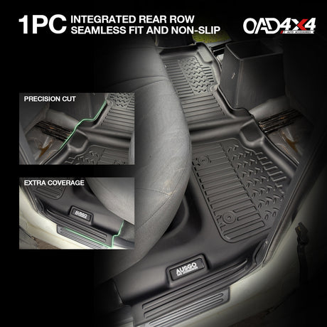 7D TPE Car Floor Mats for Holden Colorado RC Series Dual Cab 2008-2012