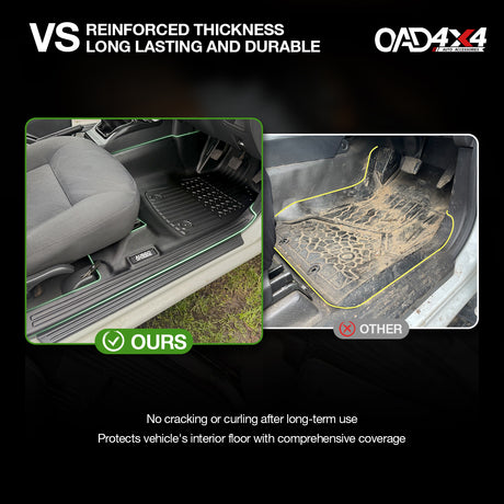 7D TPE Car Floor Mats for Holden Colorado RC Series Dual Cab 2008-2012