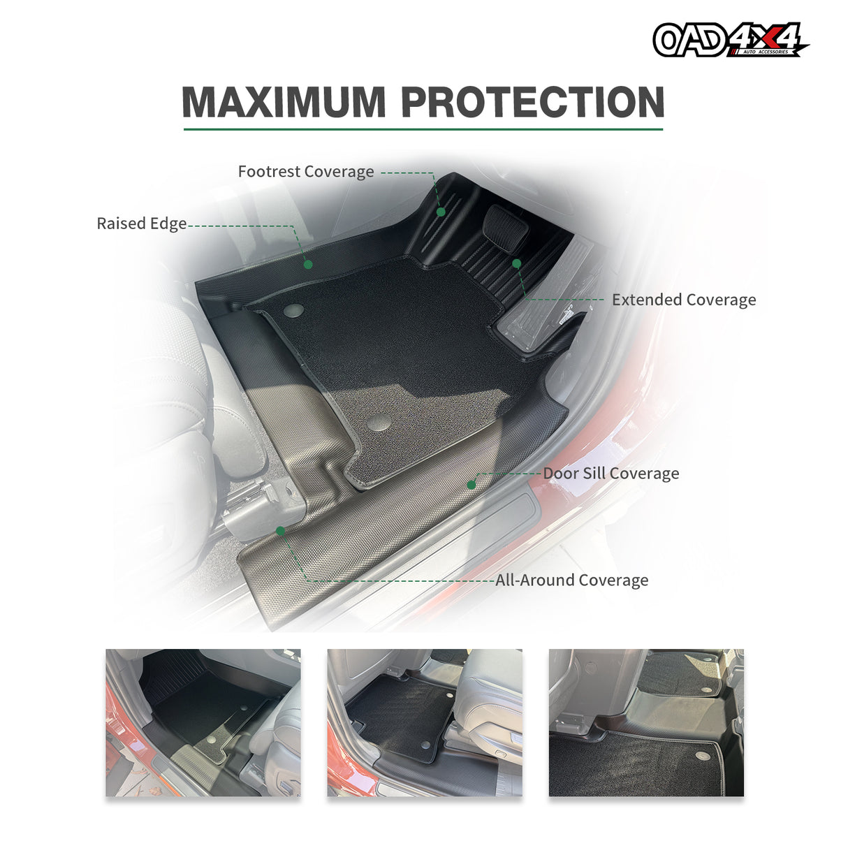 5D Double-Layer Car Floor Mats for Hyundai Santa Fe MY25 2024-Onwards