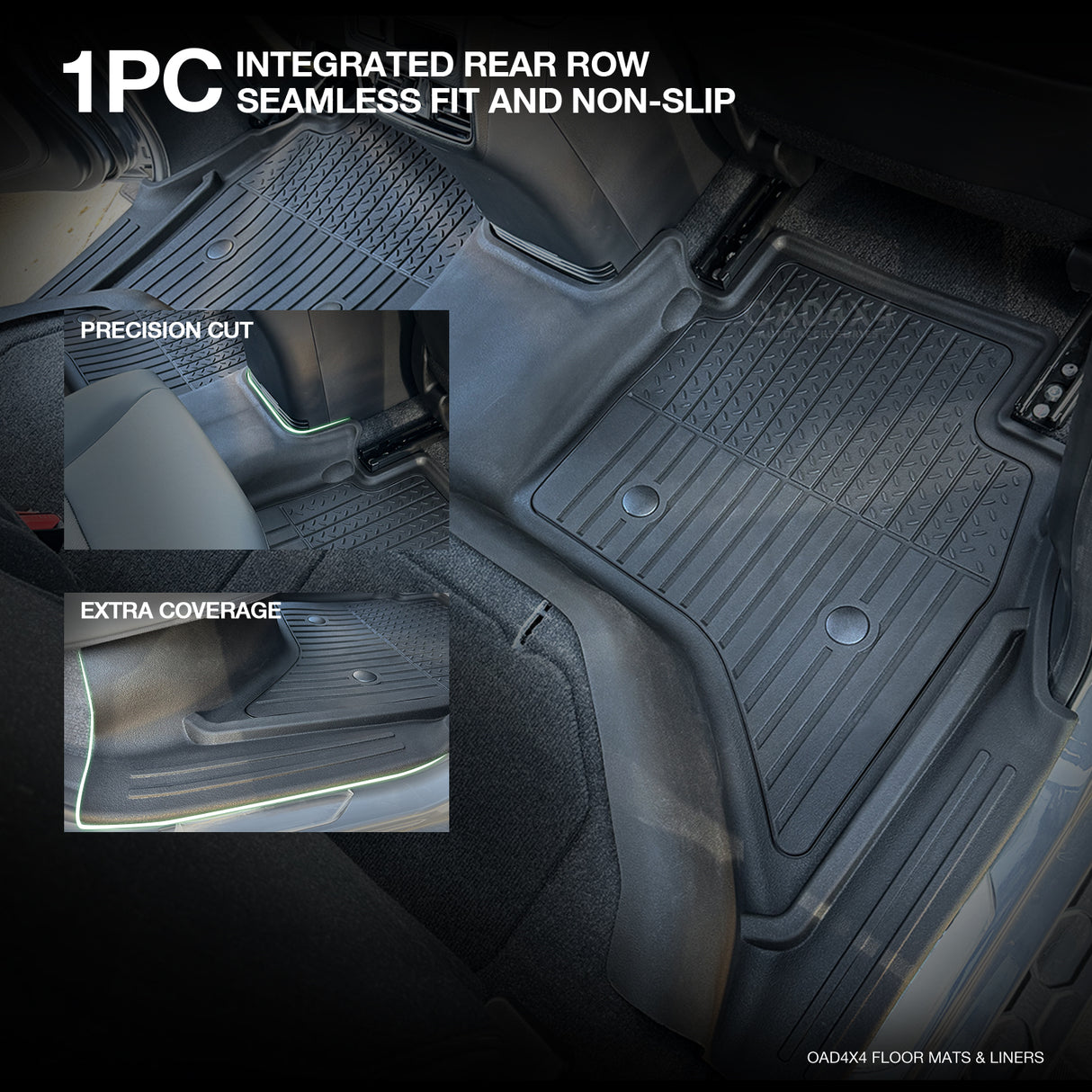 Injection Floor Mats & Door Sill Protector for Mazda BT-50 BT50 Dual Cab 2020-Onwards