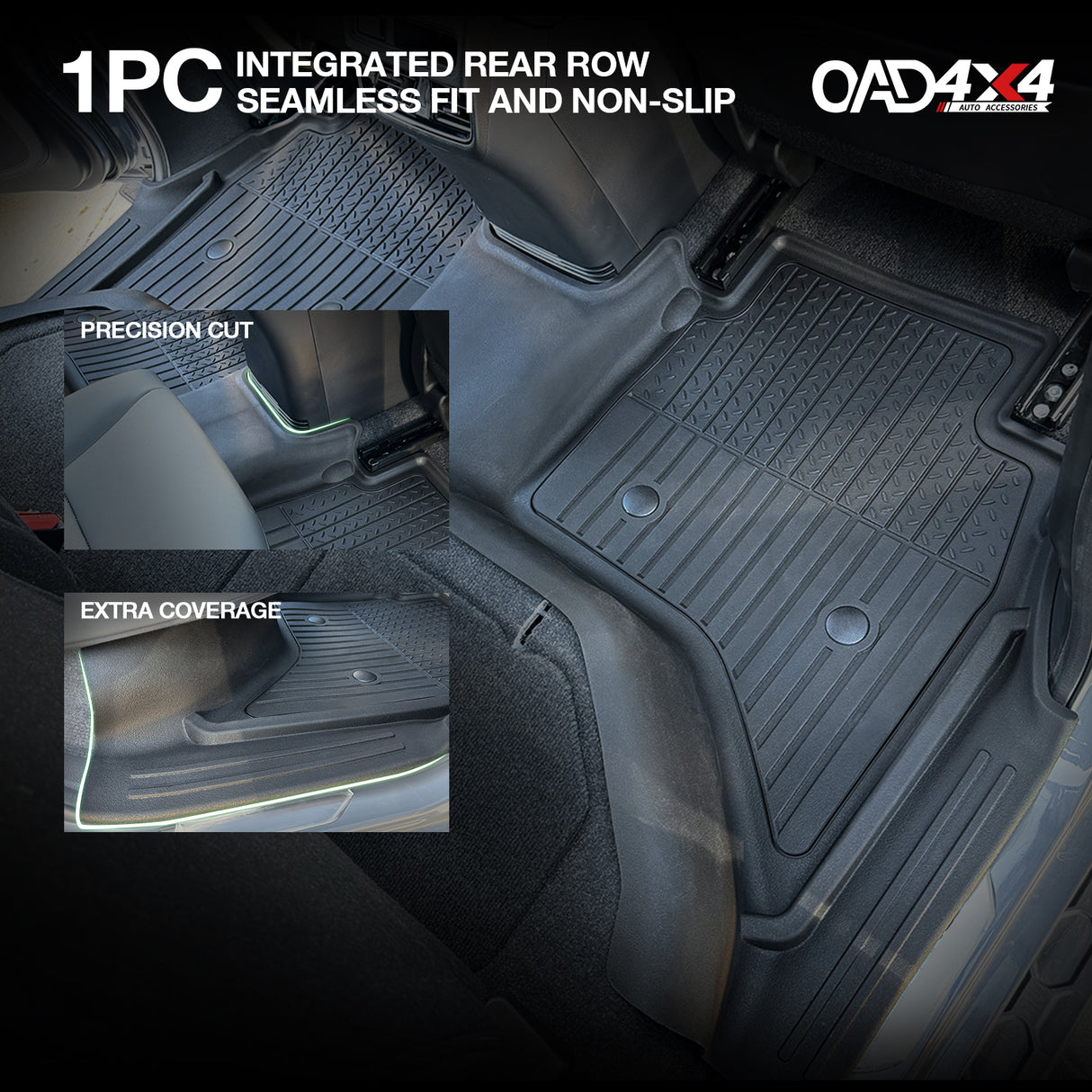 Injection Floor Mats & Door Sill Protector for ISUZU D-MAX Dual Cab 2020-Onwards