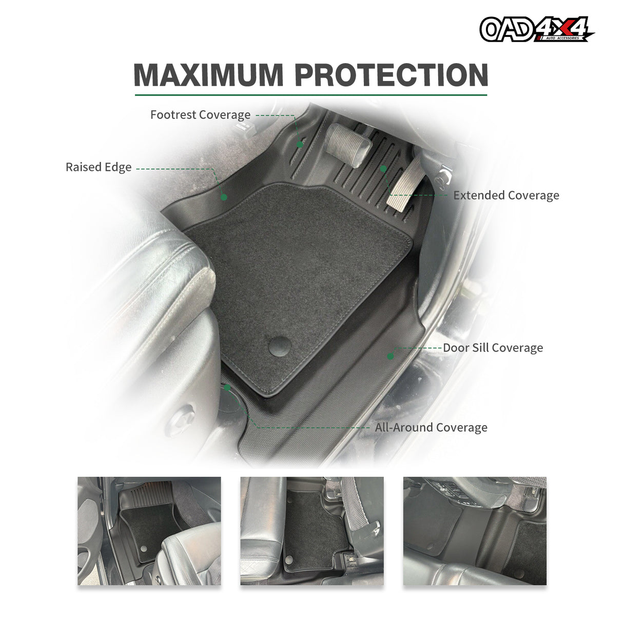 5D Double-Layer Car Floor Mats for Jeep Grand Cherokee WK/WK2 2010-2021