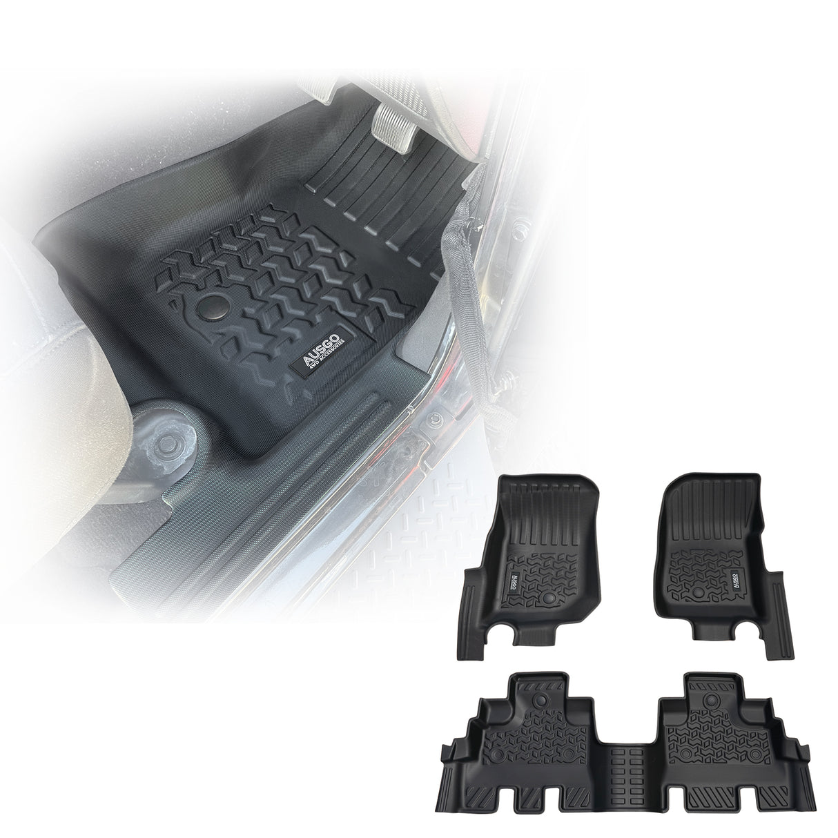 5D TPE Car Floor Mats for Jeep Wrangler JK Series 2007-2018