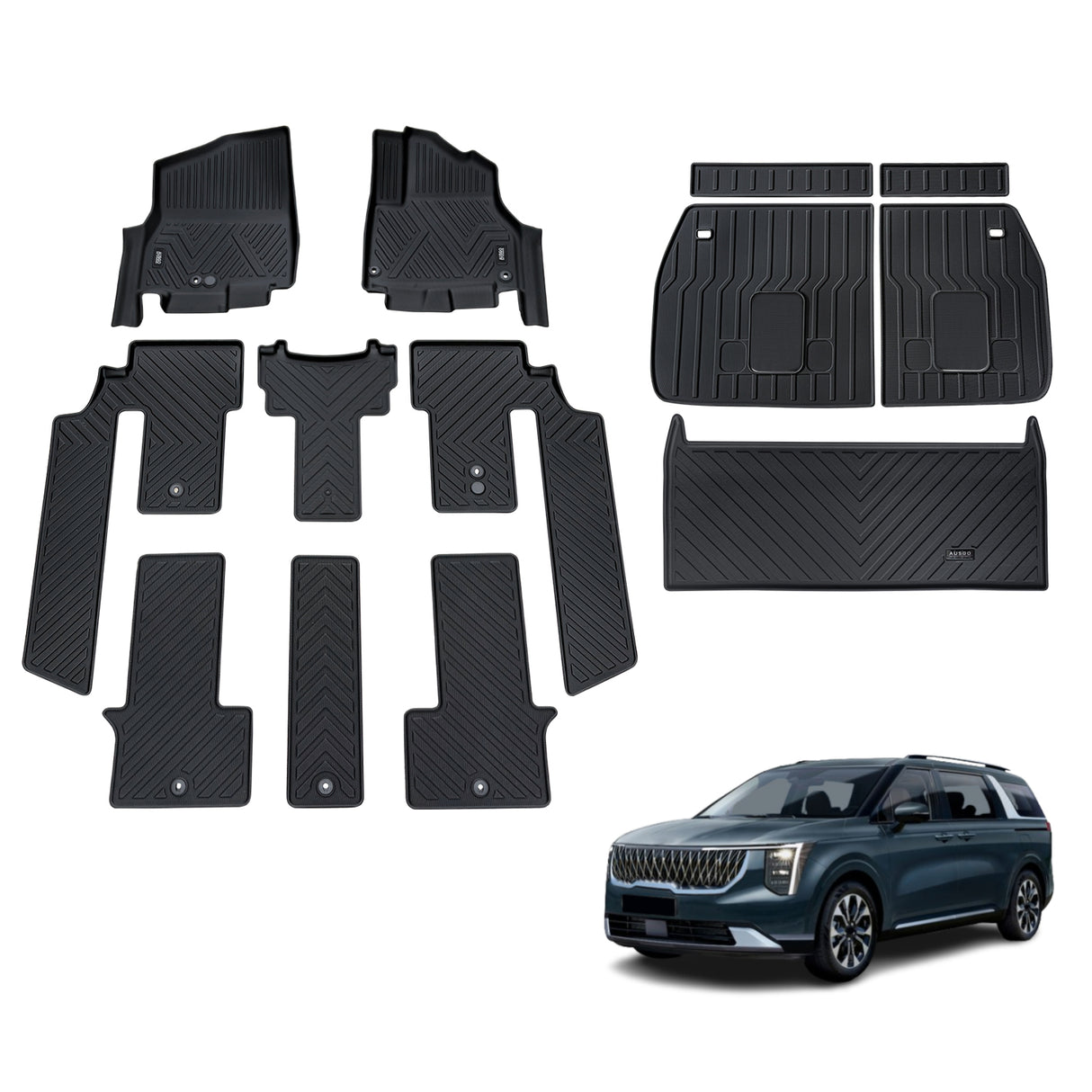 5D TPE Car Floor Mats for KIA Carnival KA4 Series 2020-Onwards