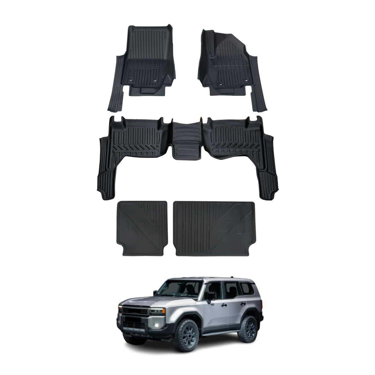 7D TPE Car Floor Mats for Toyota Land Cruiser Prado 250 LC250 2024-Onwards