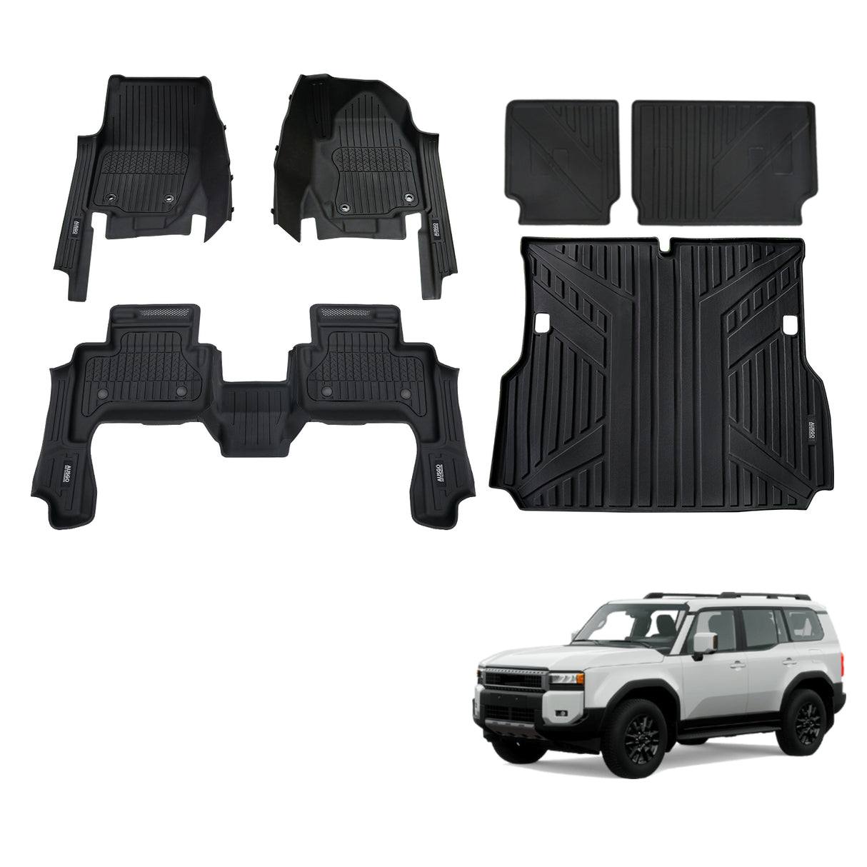 Injection 7D Car Floor Mats for Toyota Land Cruiser Prado 250 LC250 2024-Onwards