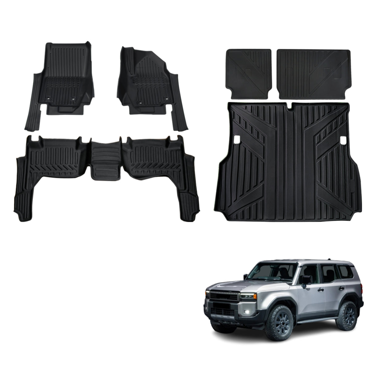 7D TPE Car Floor Mats for Toyota Land Cruiser Prado 250 LC250 2024-Onwards