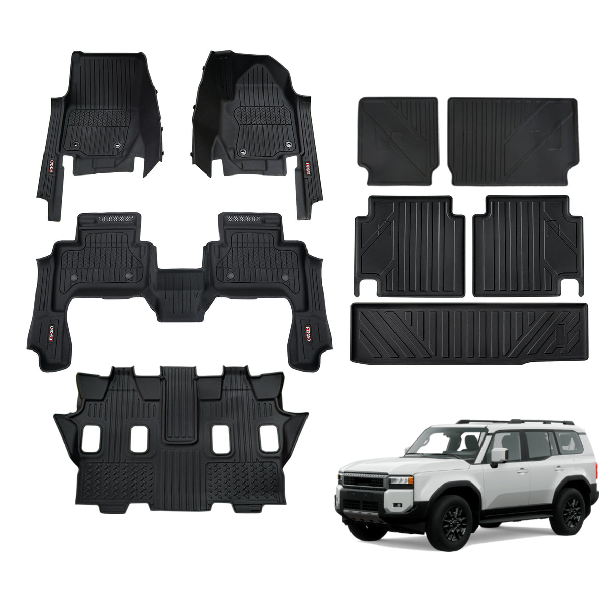 Injection 7D Car Floor Mats for Toyota Land Cruiser Prado 250 LC250 2024-Onwards