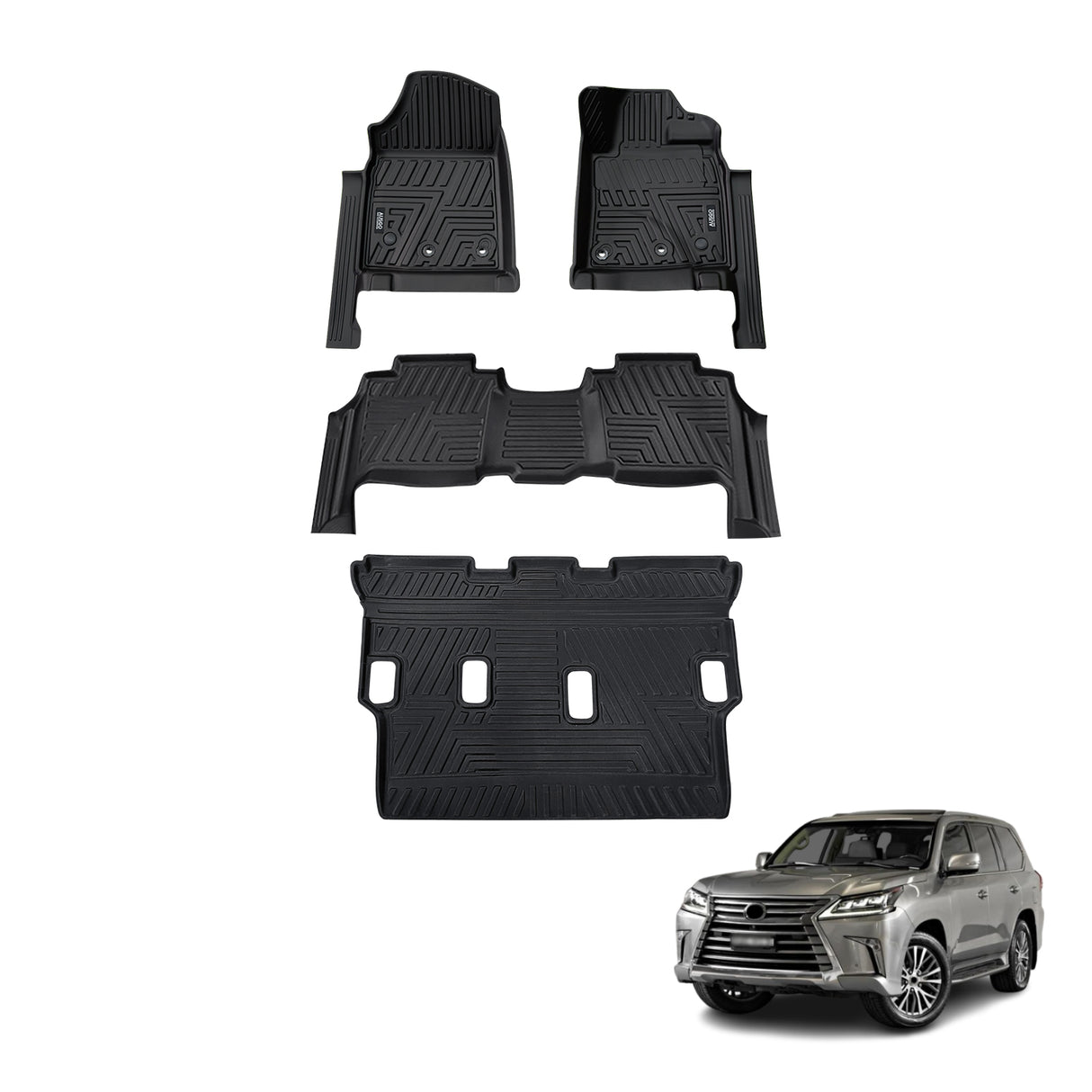 5D TPE Car Floor Mats for Lexus LX570 2013-2021