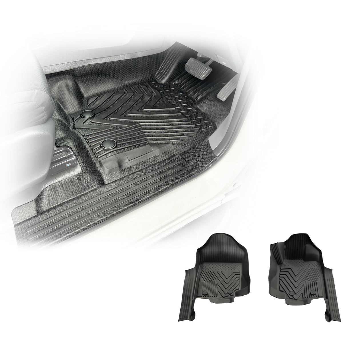 Injection 5D Car Floor Mats for Ford Ranger PX/PX2/PX3 Single / Extra Cab 2011-2022