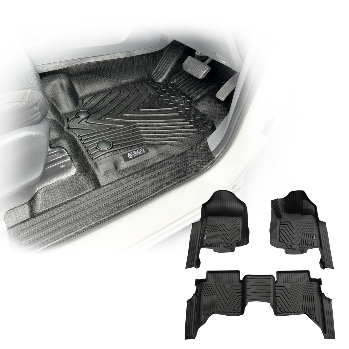 Injection 5D TPE Car Floor Mats for Mazda BT-50 BT50 Dual Cab 2011-2020