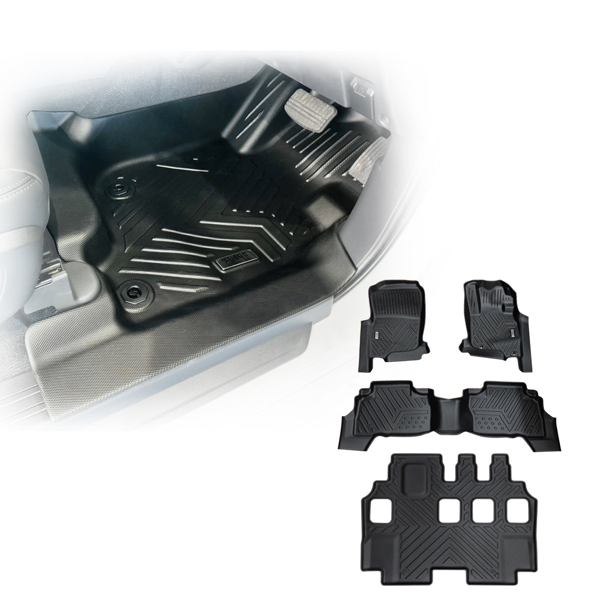5D TPE Car Floor Mats for Mitsubishi Pajero Sport 2015-Onwards