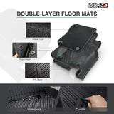 Double-Layer Floor Mats & Door Sill Protector for Mitsubishi Triton MV All-New Dual Cab 2024-Onwards