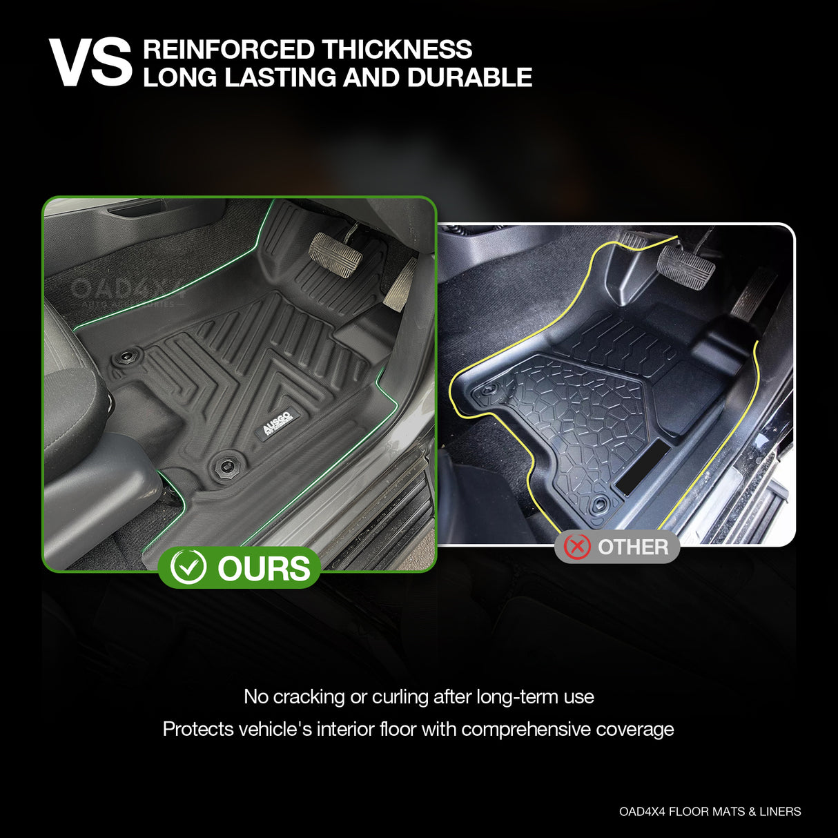 5D TPE Car Floor Mats for Nissan Navara NP300 D23 Single / Extra Cab 2015-Onwards
