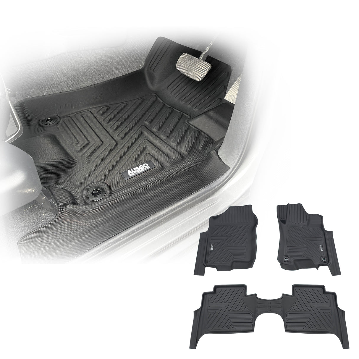 5D TPE Car Floor Mats for Nissan Navara NP300 D23 Dual Cab 2015-Onwards