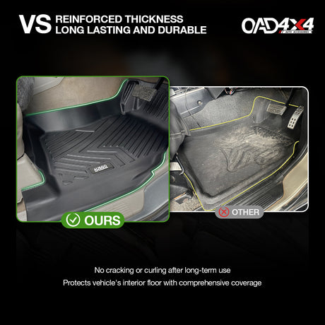 5D TPE Car Floor Mats for Nissan Patrol Y61 GU Single Cab 1997-2015
