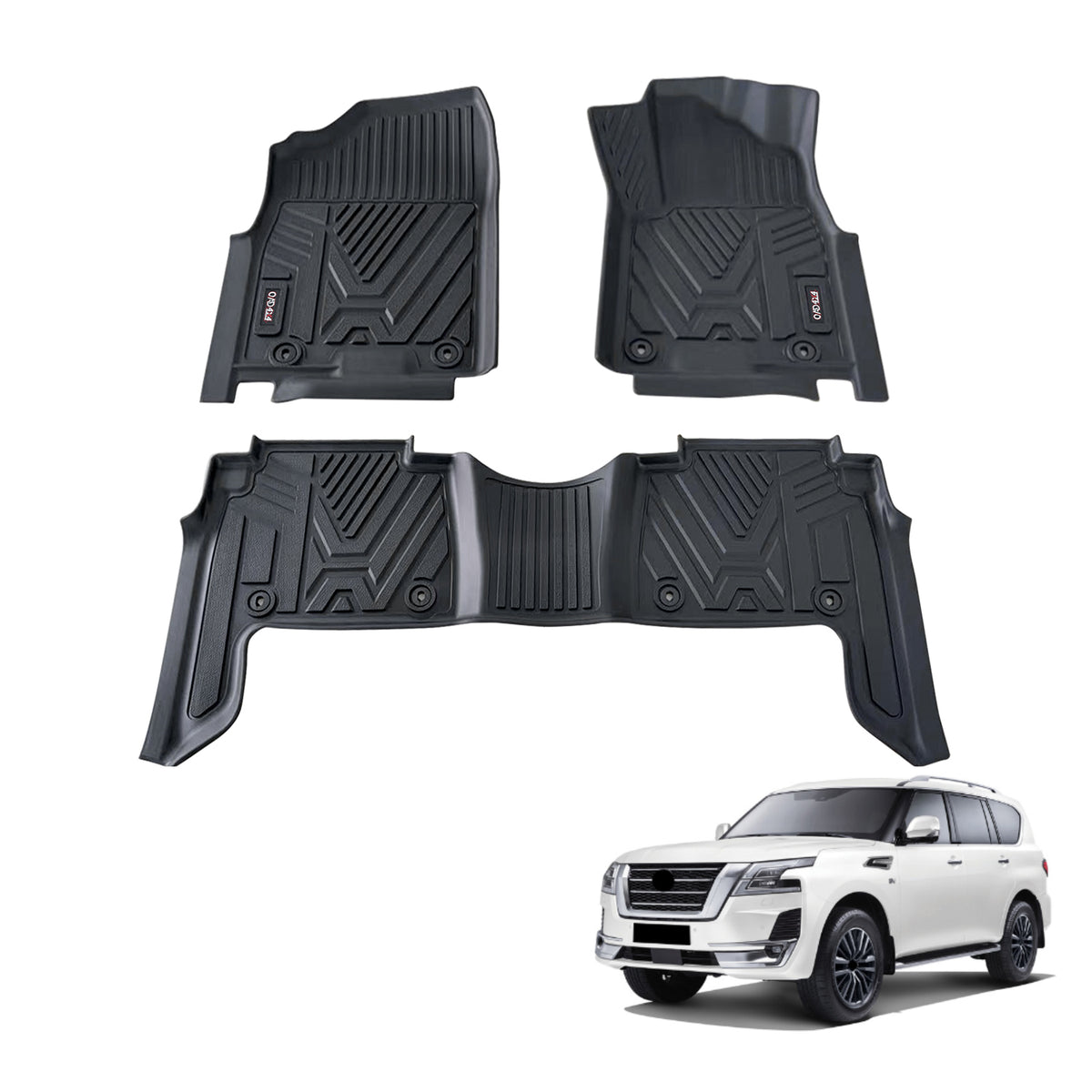 Pre-order 3D Car Floor Mats for Nissan Patrol Y62 2012-Onwards