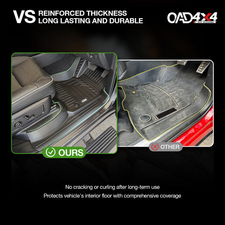 5D TPE Car Floor Mats for RAM 1500 DT Series Crew Cab 2023-Onwards