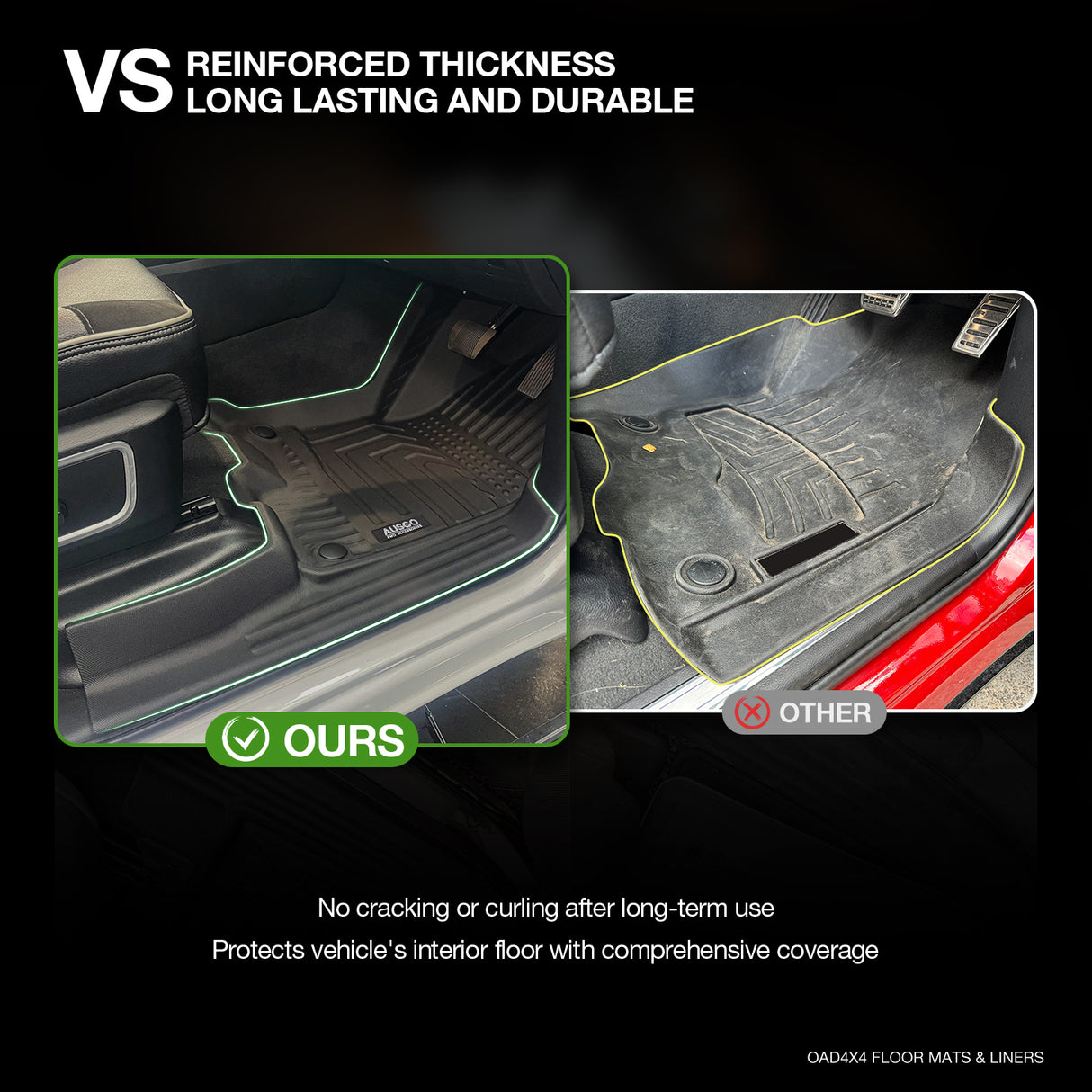 5D TPE Car Floor Mats for RAM 1500 DT Series Crew Cab 2023-Onwards