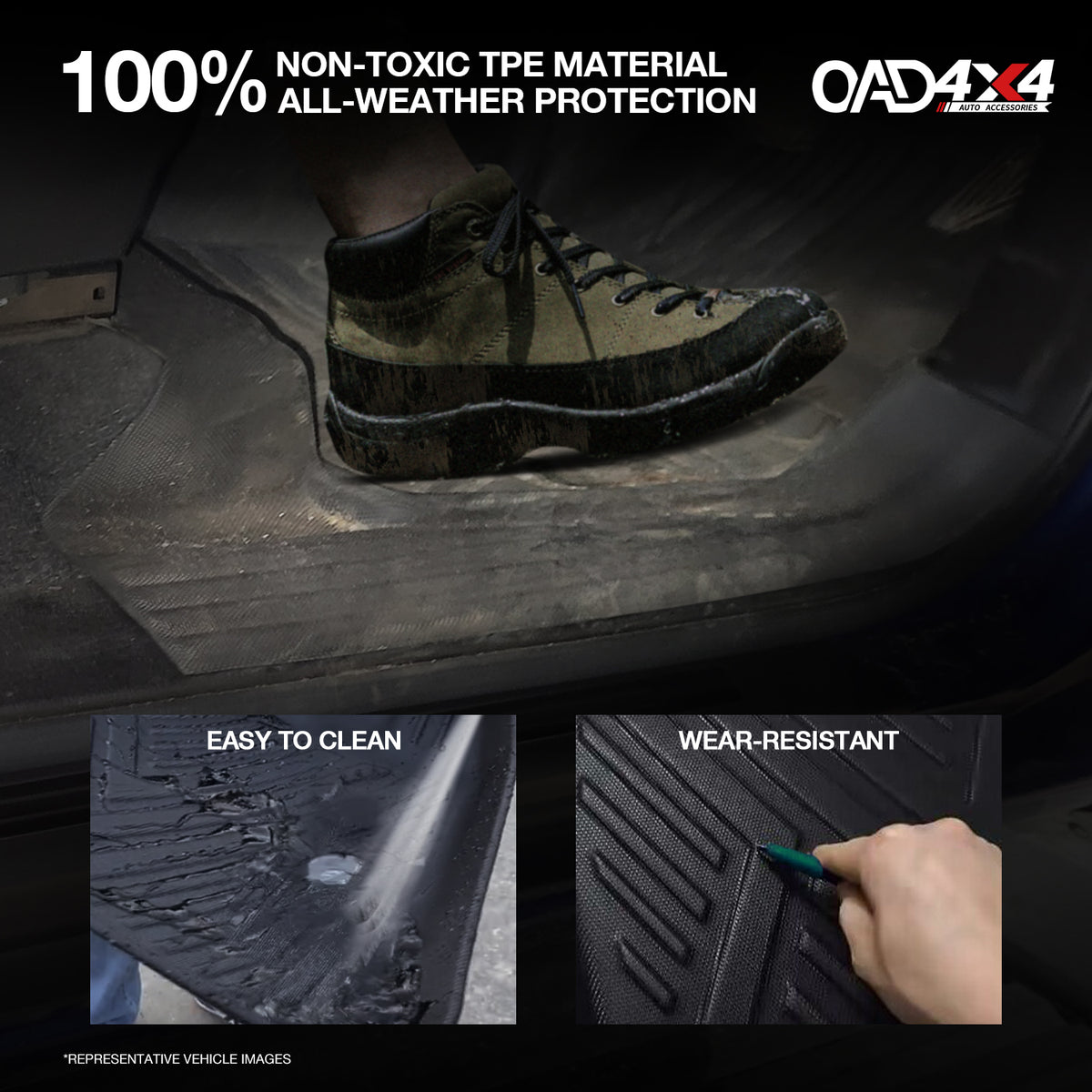 7D TPE Car Floor Mats for RAM 2500 DJ Series 2020-Onwards