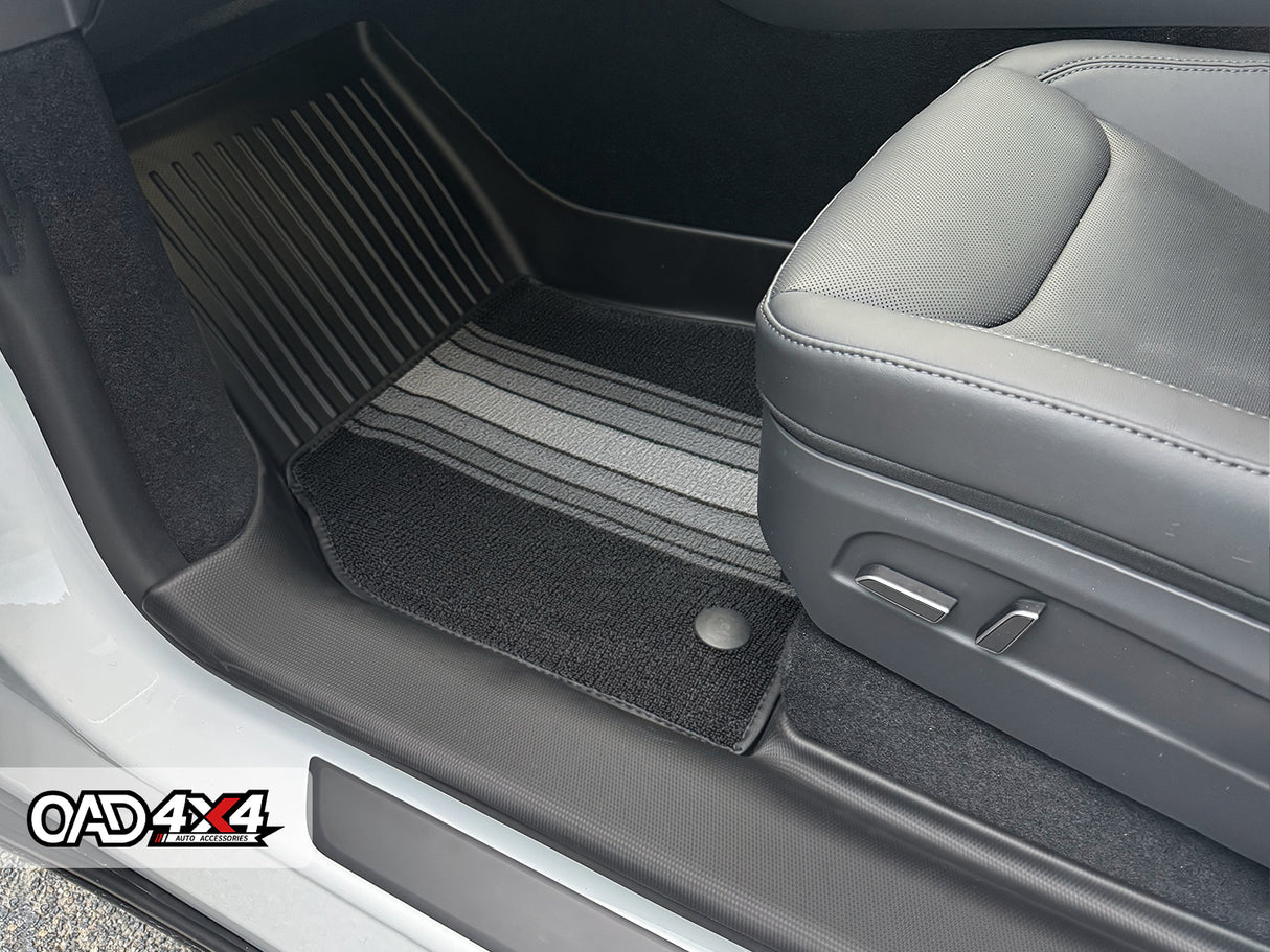 5D Double-Layer Car Floor Mats for Tesla Model Y Juniper 5 Seats 2025-Onwards