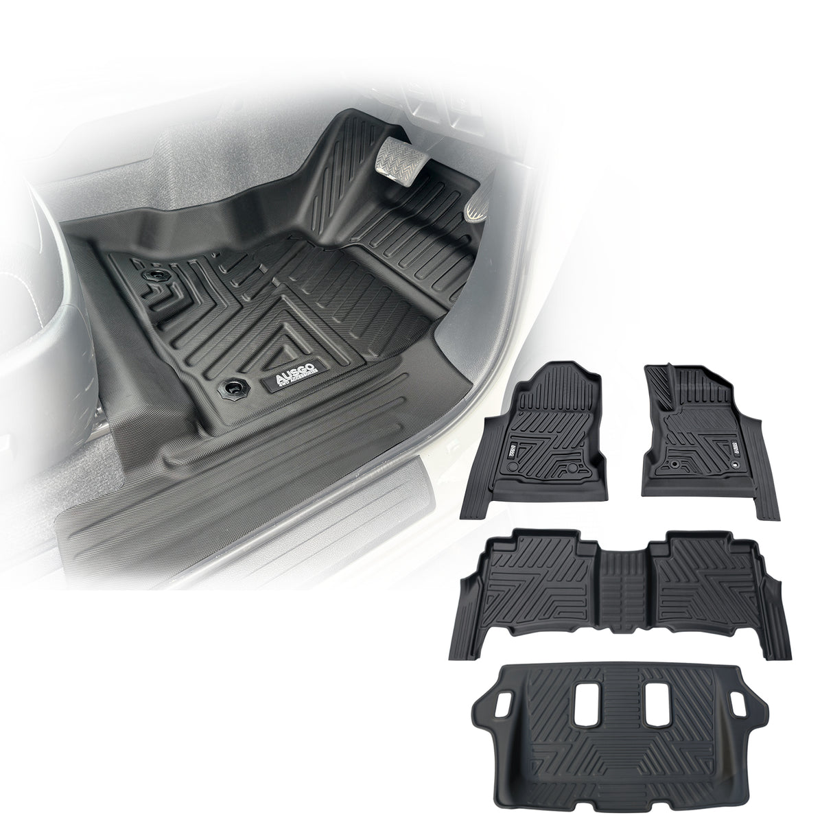 5D TPE Car Floor Mats for Toyota Fortuner 2015-Onwards