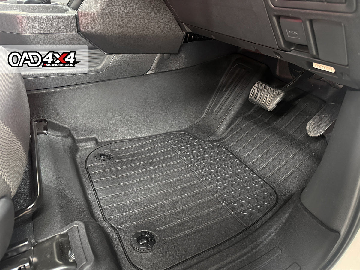 Injection 7D Floor Mats & Door Sill Protector for Toyota Hilux Dual Cab 2015-2025
