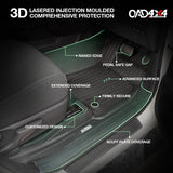 Injection 7D Floor Mats & Door Sill Protector for Toyota Hilux Dual Cab 2015-2025
