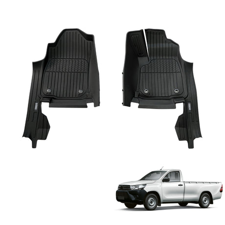 Injection 7D TPE Floor Mats for Toyota Hilux Single / Extra Cab 2015-2025