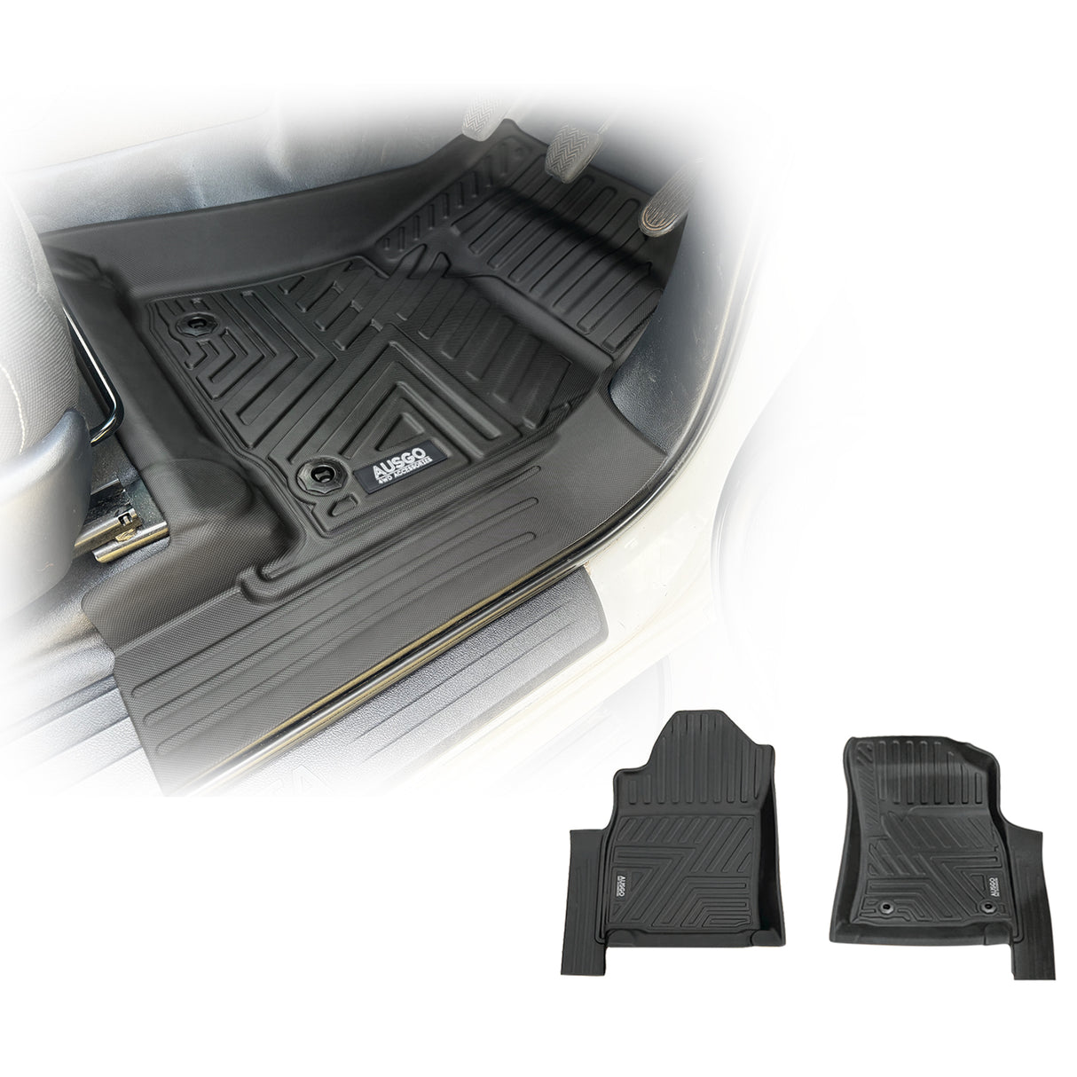 5D TPE Car Floor Mats for Toyota Hilux Single / Extra Cab 2015-2025