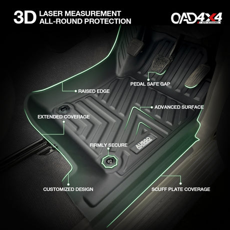 5D TPE Car Floor Mats for Toyota Land Cruiser 78 Series Troopcarrier 2012-Onwards