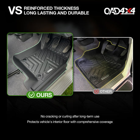 5D TPE Car Floor Mats for Toyota Land Cruiser 79 Dual Cab 2012-Onwards
