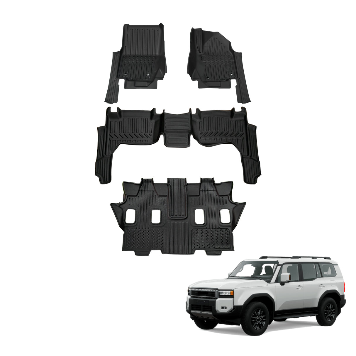 7D TPE Car Floor Mats for Toyota Land Cruiser Prado 250 LC250 2024-Onwards