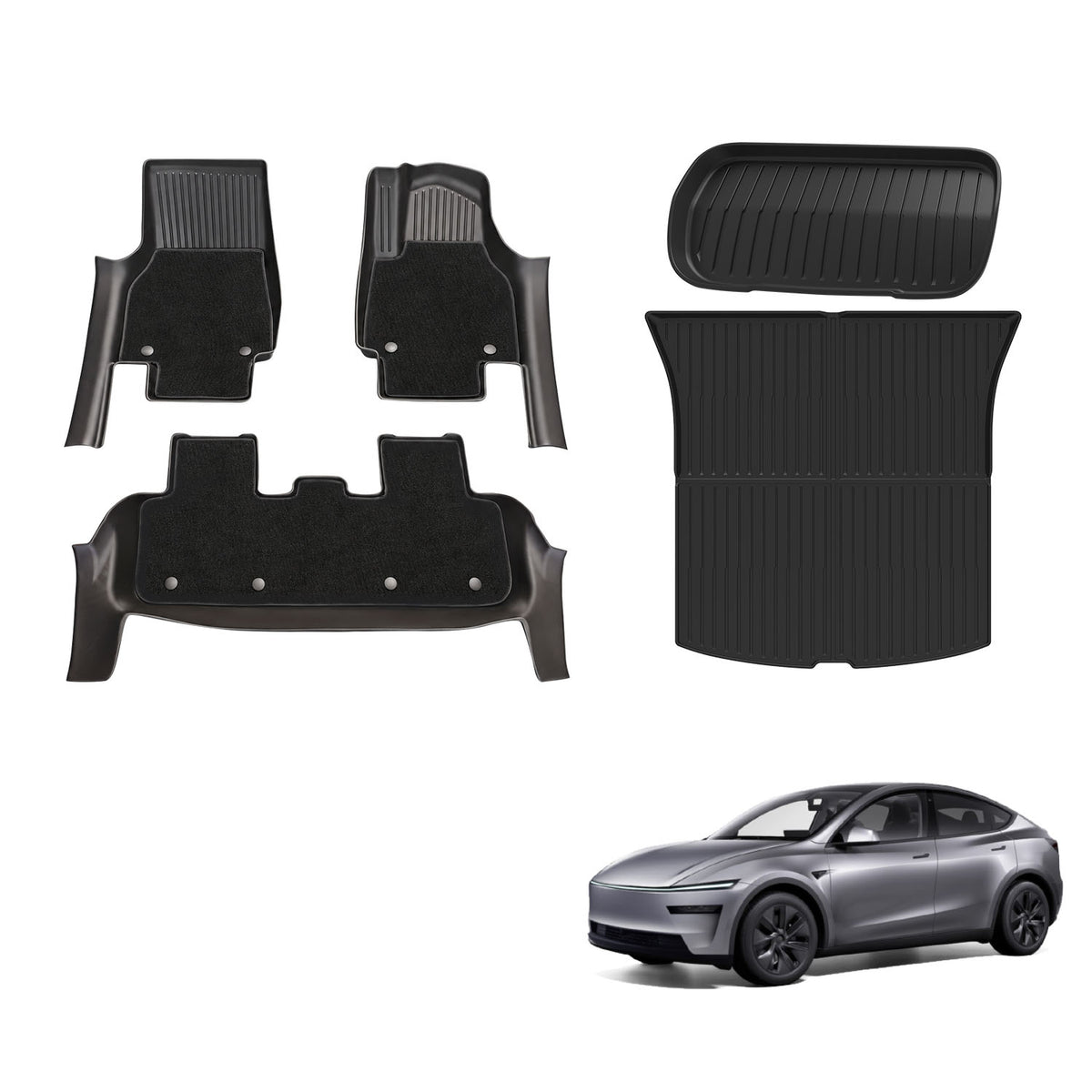 5D Double-Layer Car Floor Mats for Tesla Model Y Juniper 2025-Onwards