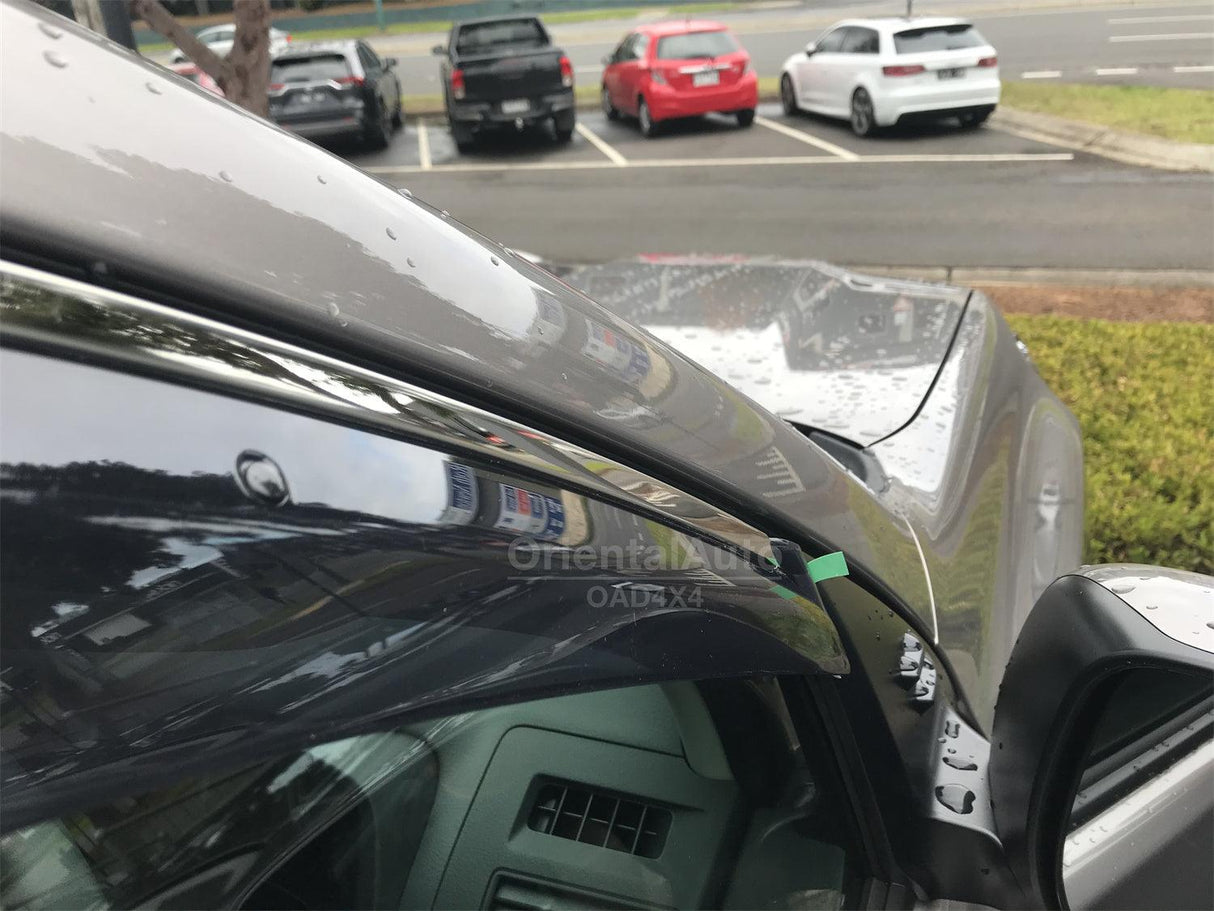 Stainless Edge Weather Shields for Toyota Land Cruiser Prado 150 2009-2024