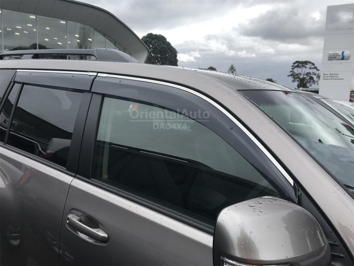 Stainless Edge Weather Shields for Toyota Land Cruiser Prado 150 2009-2024