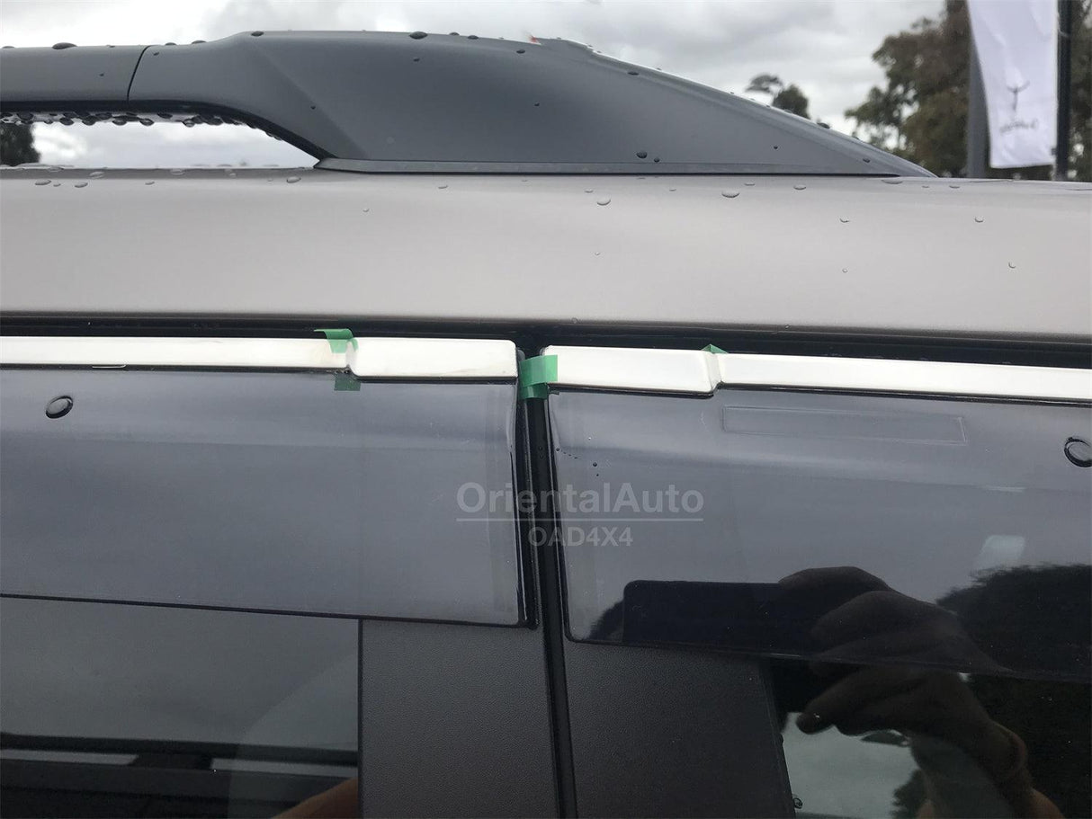 Stainless Edge Weather Shields for Toyota Land Cruiser Prado 150 2009-2024