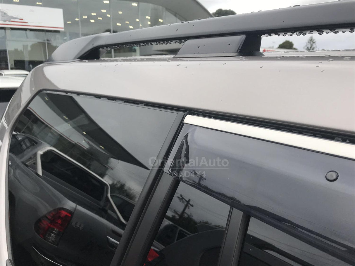 Stainless Edge Weather Shields for Toyota Land Cruiser Prado 150 2009-2024
