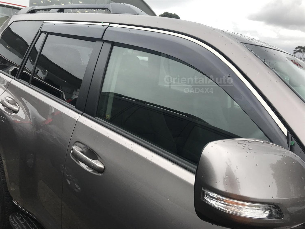 Stainless Edge Weather Shields for Toyota Land Cruiser Prado 150 2009-2024