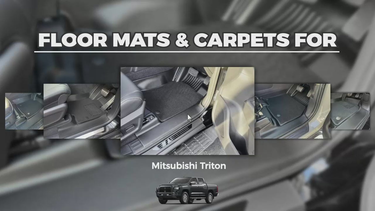 Double-Layer Floor Mats & Door Sill Protector for Mitsubishi Triton MV All-New Dual Cab 2024-Onwards