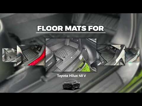 Pre-order 5D TPE Car Floor Mats for Toyota Hilux Dual Cab mild-hybrid 48V 2024-Onwards