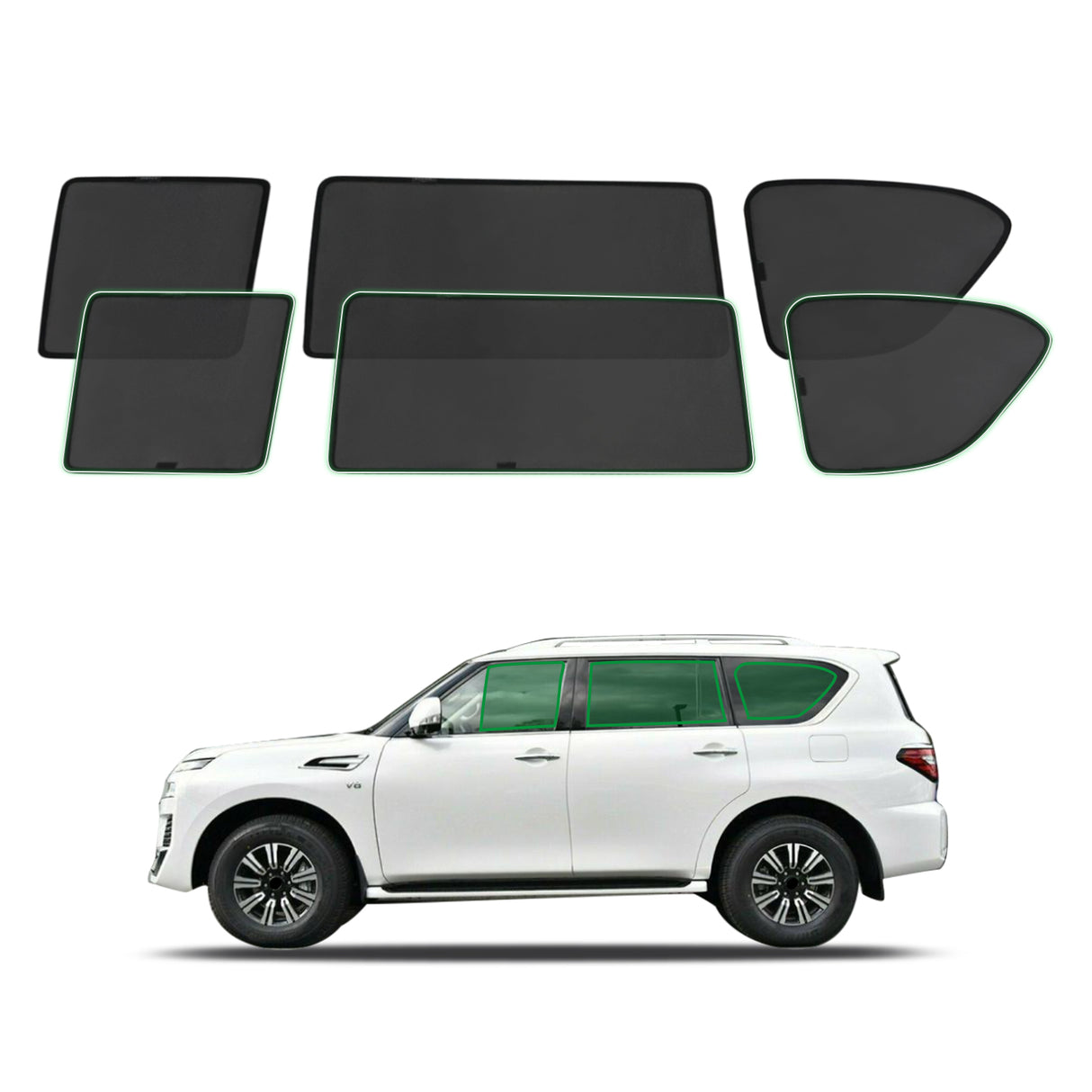 Magnetic Window Sun Shade for Nissan Patrol Y62 2012-Onwards