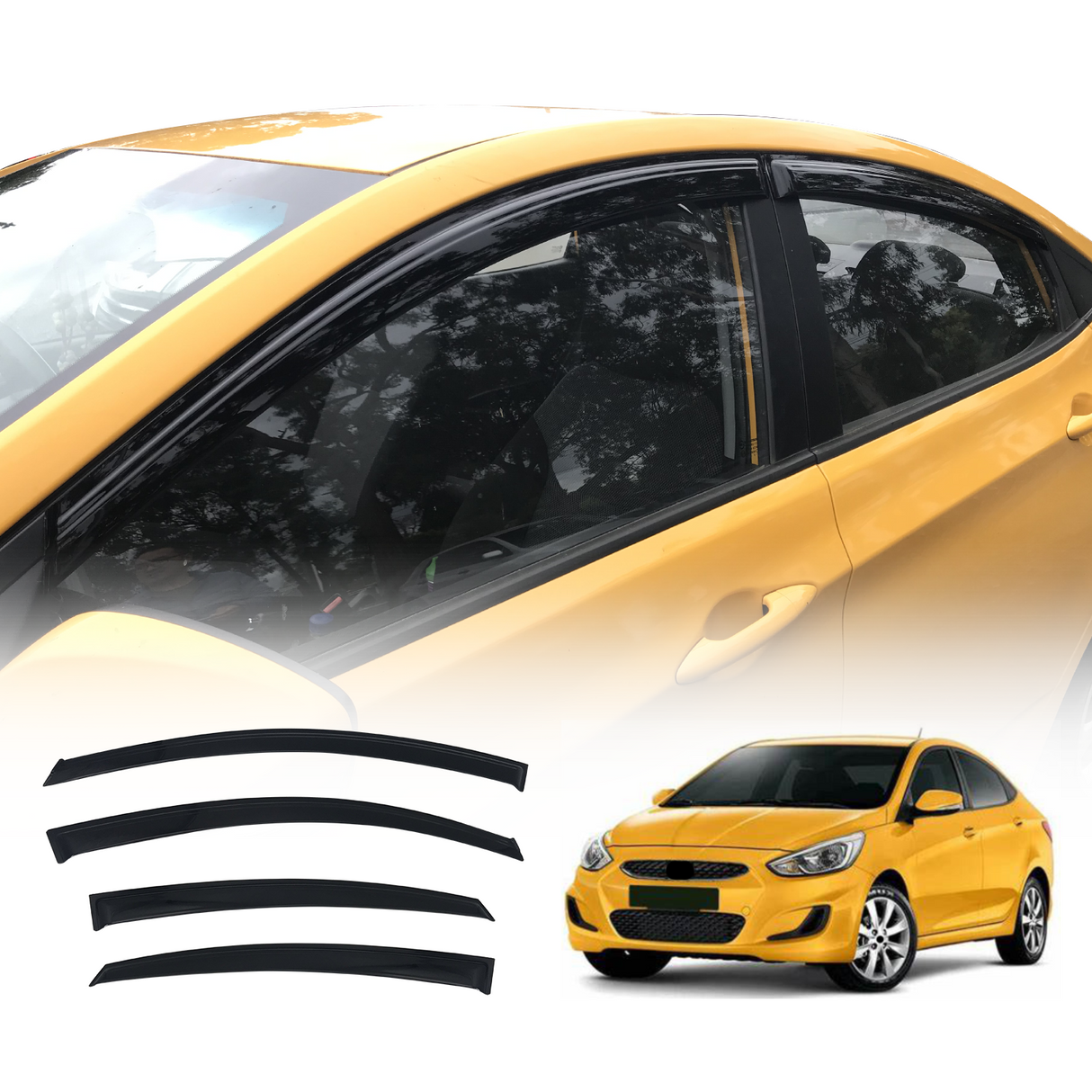 Weather Shields for Hyundai Accent Sedan RB 2011-2019
