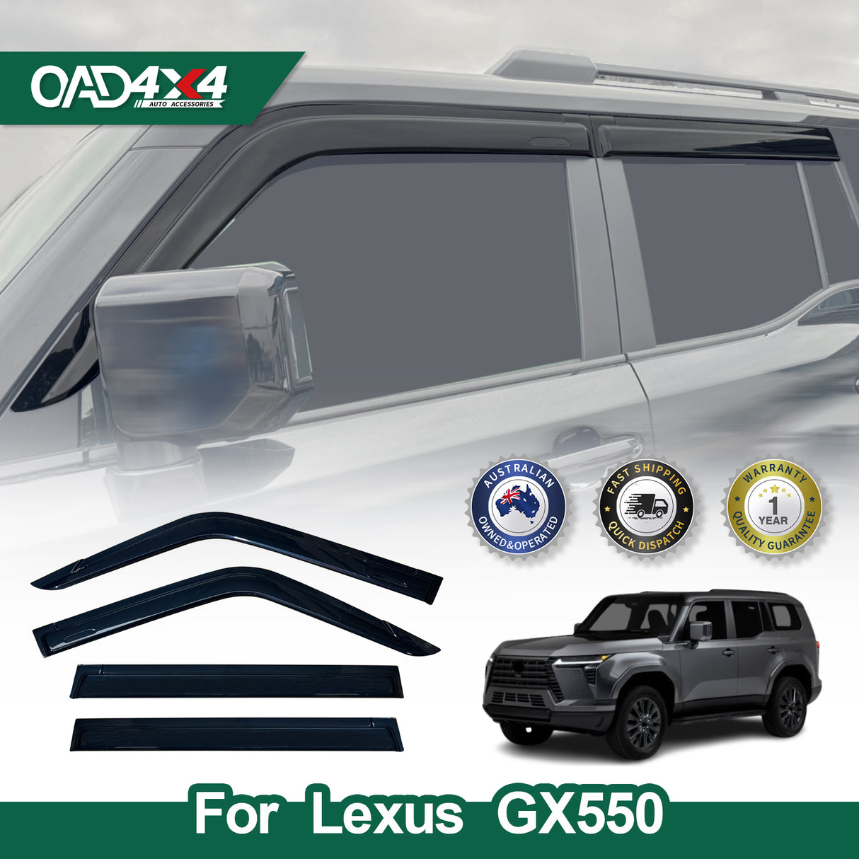 Weather Shields for Lexus GX550 2024-Onwards