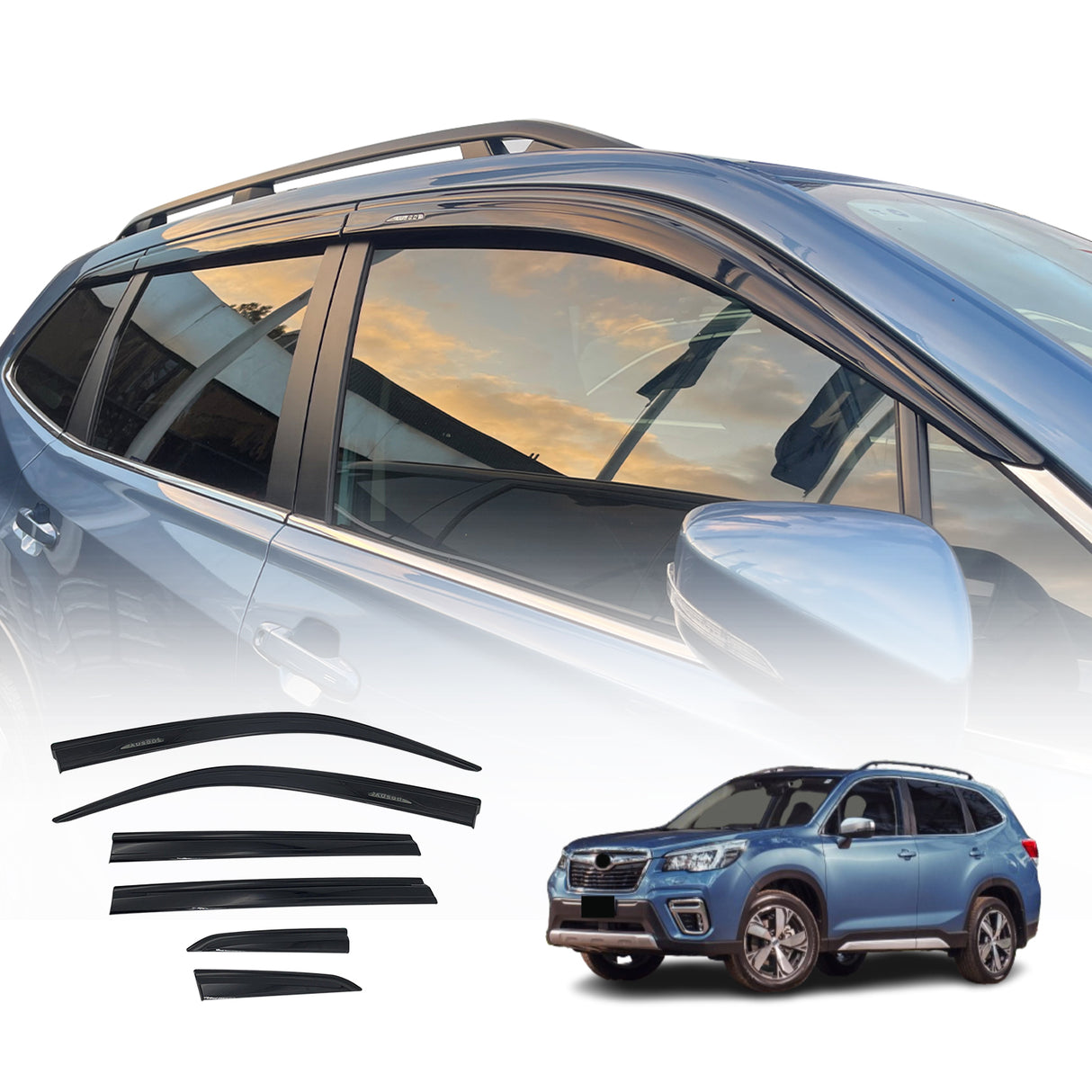 Injection Weather Shields for Subaru Forester S5 2018-2025 6PCS