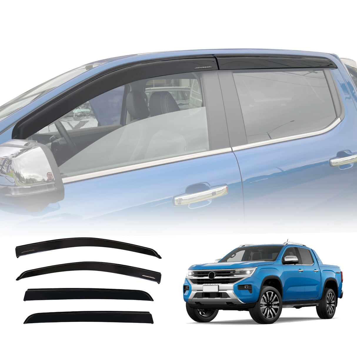 Injection Weather Shields for Volkswagen Amarok Next-Gen Dual Cab NF Series 2023-Onwards