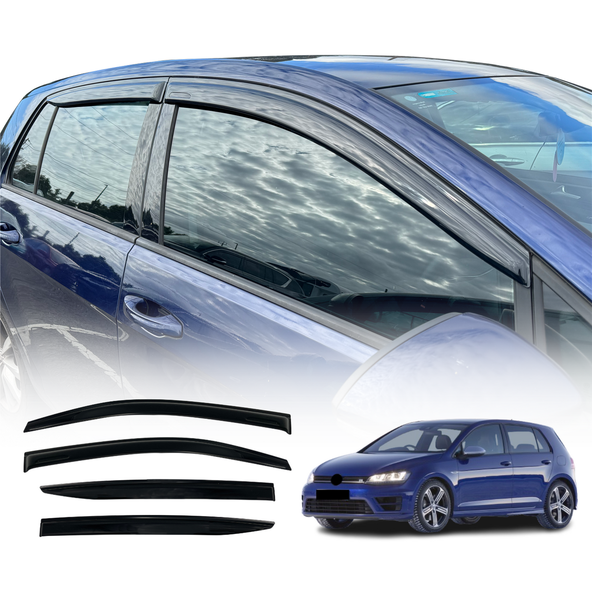 Luxury Weather Shields for Volkswagen Golf 7 Gen  MK7 MK7.5 2013-2020